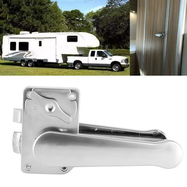 Toilet Door Lever Lock Set Bathroom Handle Knob Polished Chrome for Camper RV
